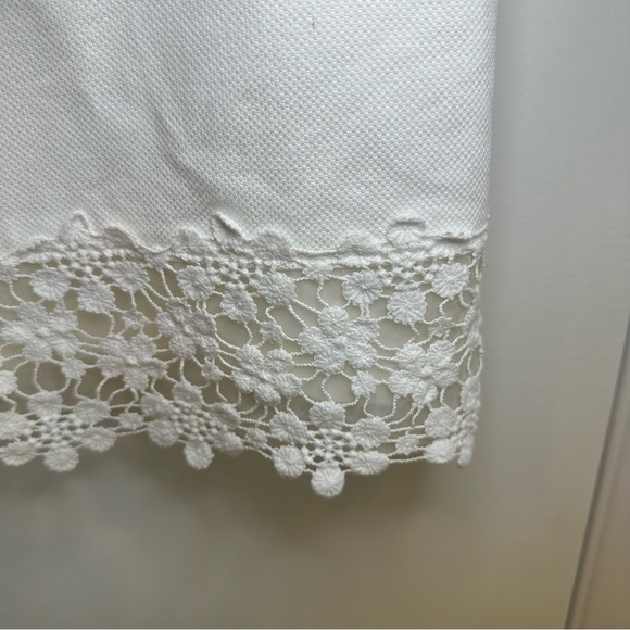 J. Crew Lace Striped Shift Dress. Color: Ivory. SIze: 4. - Picture 3 of 9